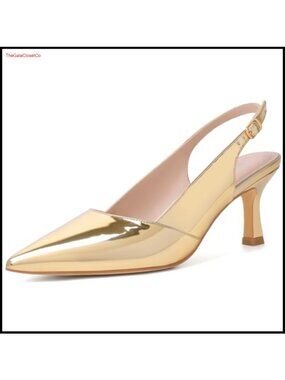 Mostrin Kitten Heels Slingback Pointed Closed Toe Women's Pumps
